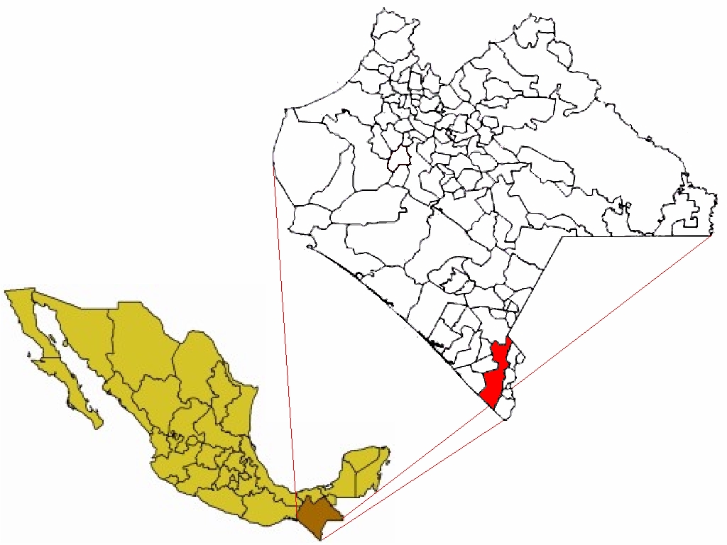 Mapa del municipio de Tapachula, Chiapas